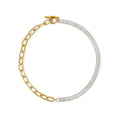 Riviera Baguette Necklace Plated in 18k Gold