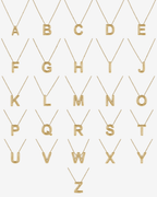 Bold Initial Letter Necklace Plated in 18K Gold