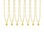 Initial Letter Clip Chain Necklace Plated in 18K Gold