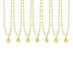 Initial Letter Clip Chain Necklace Plated in 18K Gold