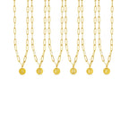 Initial Letter Clip Chain Necklace Plated in 18K Gold