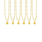 Initial Letter Clip Chain Necklace Plated in 18K Gold