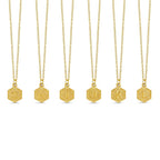 Initial Letter Necklace Hex Plated in 18K Gold