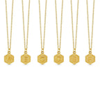 Initial Letter Necklace Hex Plated in 18K Gold