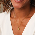 Initial Letter Necklace Hex Plated in 18K Gold