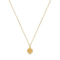 Initial Letter Necklace Hex Plated in 18K Gold
