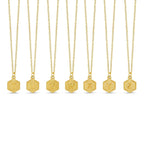 Initial Letter Necklace Hex Plated in 18K Gold