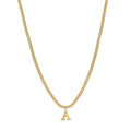 Initial Letter Necklace Mesh Plated in 18K Gold