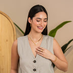 Initial Letter Necklace Mesh Plated in 18K Gold