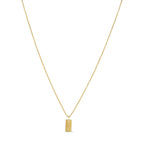 Initial Letter Minimal Necklace Plated in 18K Gold
