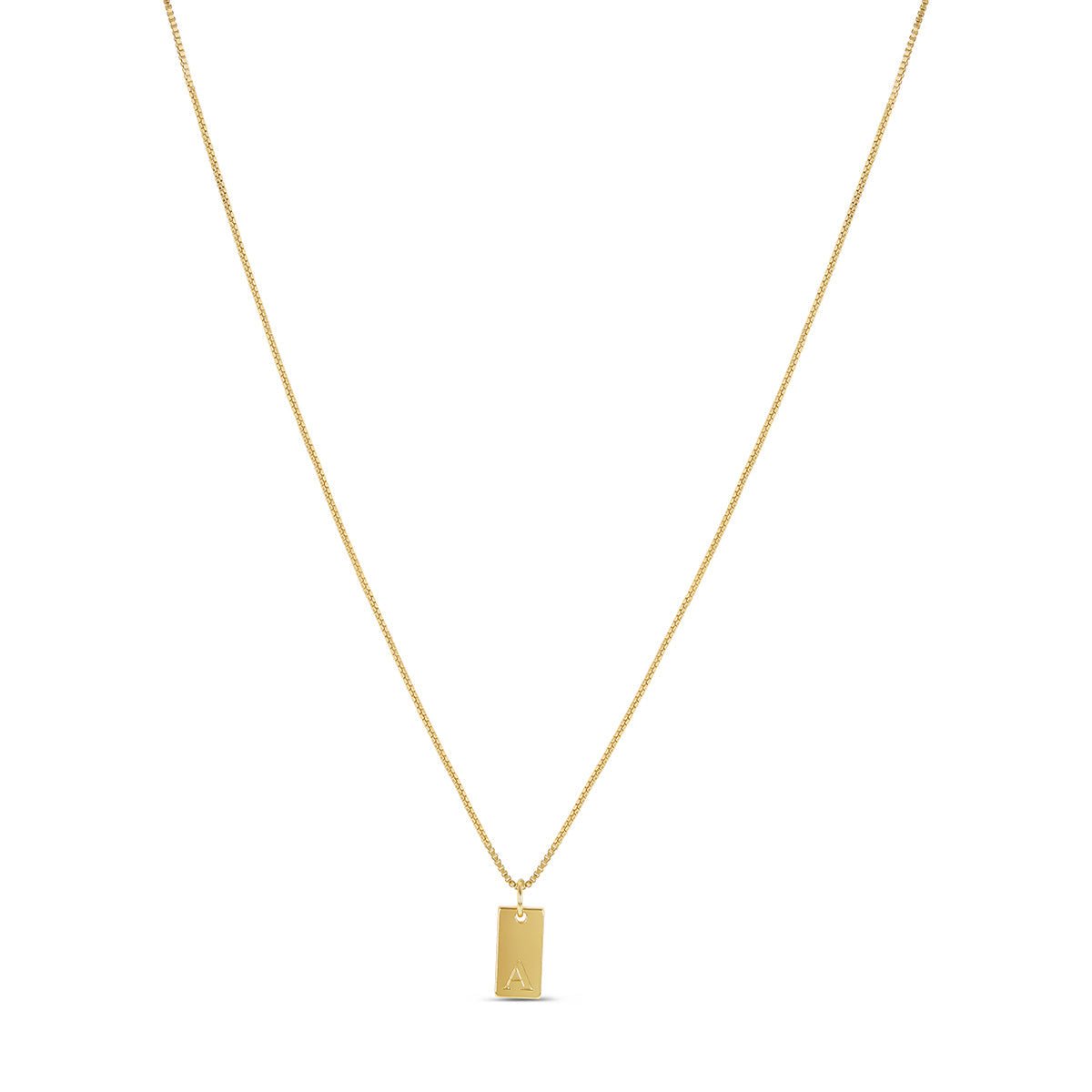 Initial Letter Minimal Necklace Plated in 18K Gold