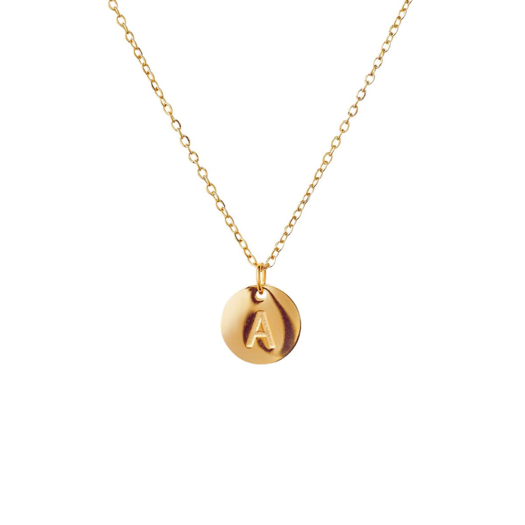 Initial Letter Minimalist Necklace Plated in 18k Gold