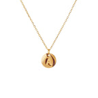 Initial Letter Minimalist Necklace Plated in 18k Gold