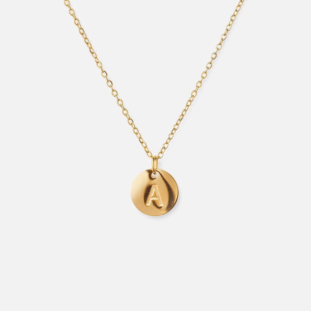 Initial Letter Minimalist Necklace Plated in 18k Gold