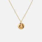 Initial Letter Minimalist Necklace Plated in 18k Gold