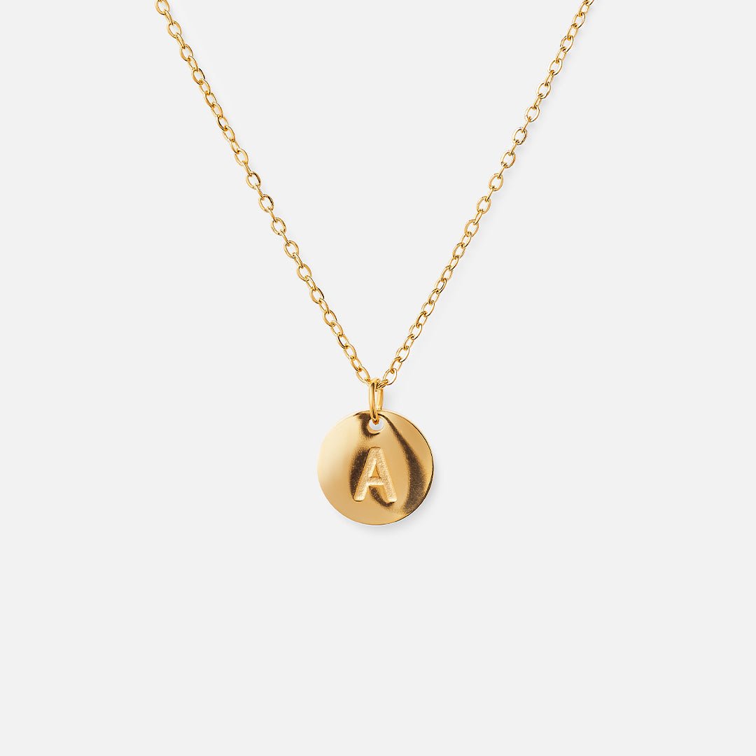 Initial Letter Minimalist Necklace Plated in 18k Gold