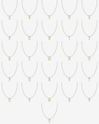 Initial Letter Pearl Necklace Plated in 18K Gold