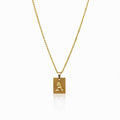 Modern Initial Letter Necklace Plated in 18K Gold