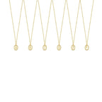 Initial Letter Prism Necklace Plated in 18K Gold