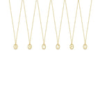 Initial Letter Prism Necklace Plated in 18K Gold