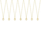 Initial Letter Prism Necklace Plated in 18K Gold