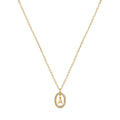 Initial Letter Prism Necklace Plated in 18K Gold