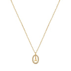 Initial Letter Prism Necklace Plated in 18K Gold