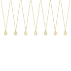 Initial Letter Prism Necklace Plated in 18K Gold