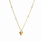 Life Love Heart Necklace Plated in 18K Gold