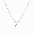 Moon Pendant Necklace Plated in 18K Gold