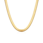 Gold Plated Snake Mesh Necklace in 18K Gold