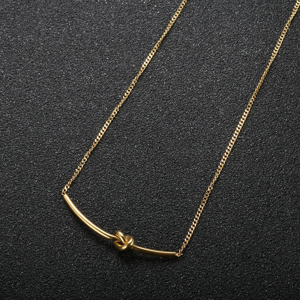 Gold-Plated Knot Necklace 18k