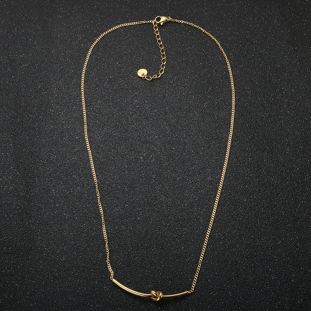 Gold-Plated Knot Necklace 18k