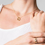 Gold-Plated Link Pendant Necklace