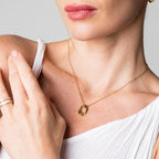 Gold-Plated Link Pendant Necklace