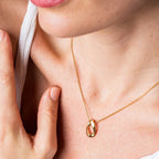 Gold-Plated Link Pendant Necklace