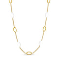 Angellica Oval Pendant Necklace Gold Plated in 18K