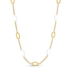 Angellica Oval Pendant Necklace Gold Plated in 18K