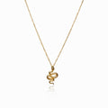 Snake Pendant Necklace Gold Plated 18K