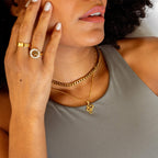 Snake Pendant Necklace Gold Plated 18K