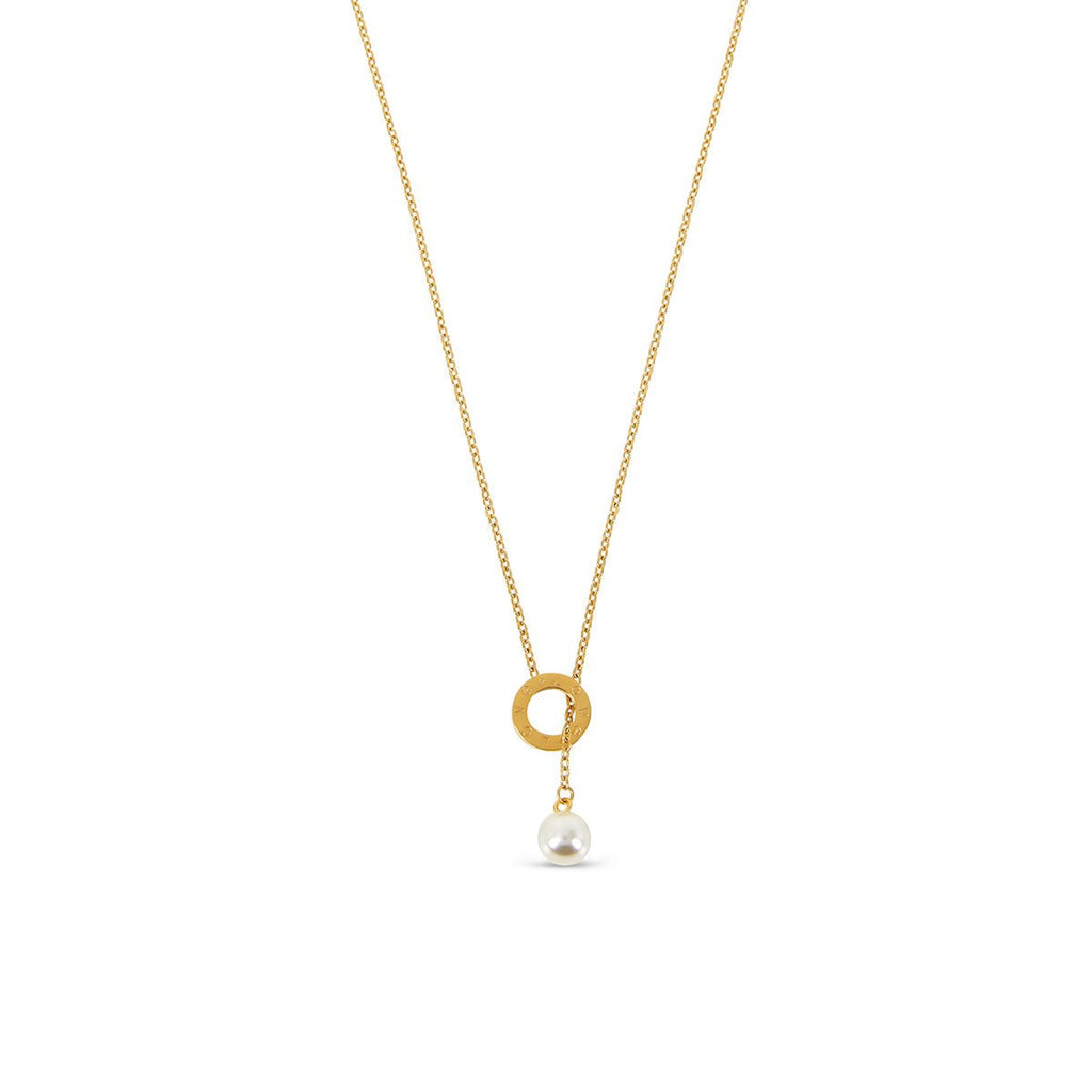 Sicily Pearl Necklace Plated in 18k Gold