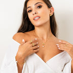 Sicily Pearl Necklace Plated in 18k Gold