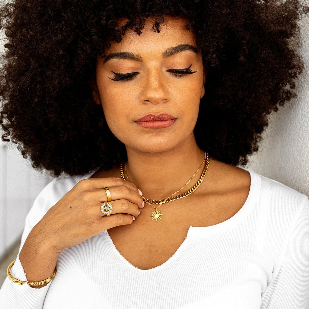 Solstice Necklace with 18K Gold-Plated Pendant