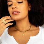 Solstice Necklace with 18K Gold-Plated Pendant