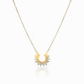 Spike Pendant Necklace Plated in 18K Gold
