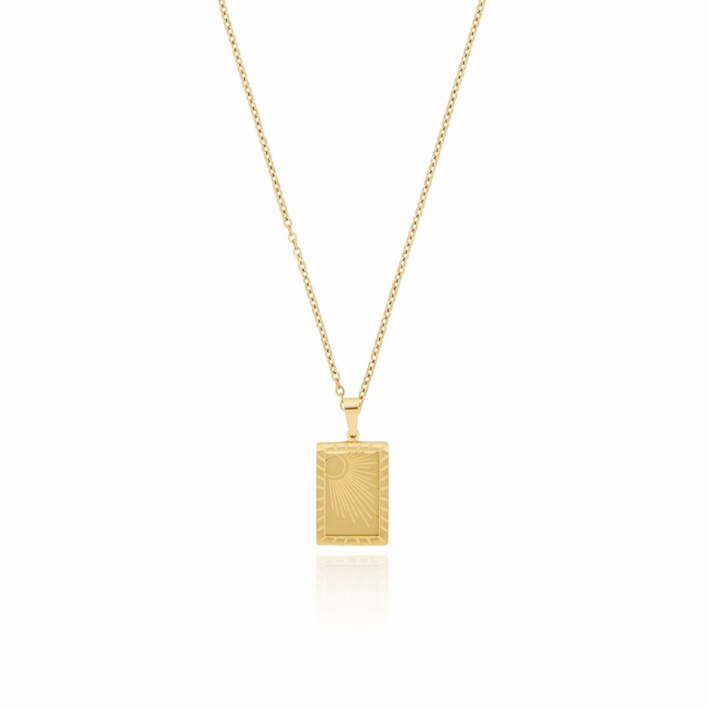 Sunrise Pendant Necklace Gold Plated 18K
