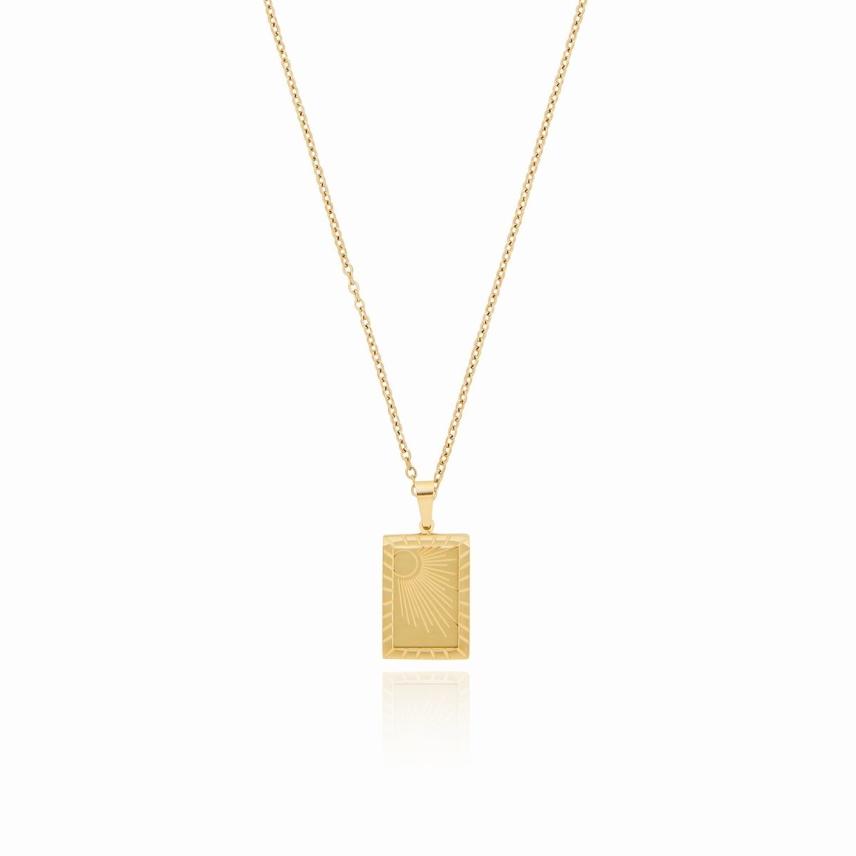 Sunrise Pendant Necklace Gold Plated 18K