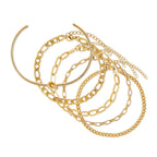 Elegance Bracelet Set & Knot Bracelet Plated in 18K Gold