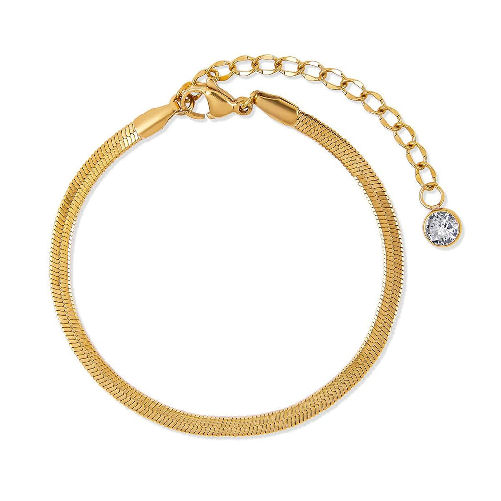 Glamour Bracelet Kit with Zirconias Plated in 18K Gold