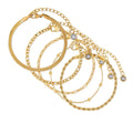 Glamour Bracelet Kit with Zirconias Plated in 18K Gold